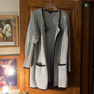 Herringbone long sweater